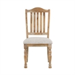 Pemberly Row 20 Inch Side Dining Chairs Set of 2 Open Slatted Turned Feet
