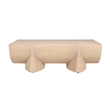 Pemberly Row 48 Inch Coffee Table Log Design Natural Mango Wood Hand Crafted