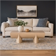 Pemberly Row 48 Inch Coffee Table Log Design Natural Mango Wood Hand Crafted