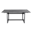Pemberly Row 72 Inch Dining Table Mango Wood Top with Iron Trestle Base 6 Seater
