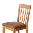 Pemberly Row 24 Inch Counter Height Chair Set of 2 in Faux Leather Light Brown