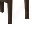 Pemberly Row Backless Barstool Set of 2 w/ Plush Black Vinyl Seat in Dark Brown