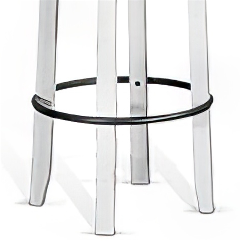 Pemberly Row Swivel Barstool Set of 2 in Black Faux Leather and White Wood