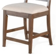 Pemberly Row Counter Height Stool Set of 2 in Ivory White and Light Brown Wood