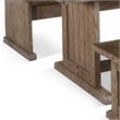 Pemberly Row 4pc Corner Breakfast Nook Set with Brown Dining Table and Bench