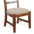 Pemberly Row Ladderback Side Dining Chair Set of 2 in Beige and Brown