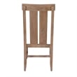 Pemberly Row Slat Back Dining Chair Set of 2 in White Fabric Dark Brown Wood