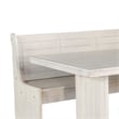 Pemberly Row 4pc Breakfast Nook Set with Dining Table and Corner Bench in White