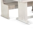 Pemberly Row 4pc Breakfast Nook Set with Dining Table and Corner Bench in White