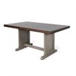 Pemberly Row 4pc Corner Breakfast Nook Set in Gray Brown with Table and Bench