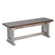 Pemberly Row 4pc Corner Breakfast Nook Set in Gray Brown with Table and Bench