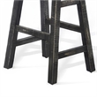 Pemberly Row Barstool Set of 2 with Saddle Style Seat in Black Sand Wood