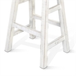 Pemberly Row Bar Stool Set of 2 with Saddle Style Seat in White Sand Wood