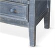Pemberly Row 28 Inch Side End Table with 3 Drawers in Rustic Blue Wood