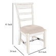 Pemberly Row Dining Armchair Set of 2 with Metal Turnbuckle in White Wood