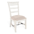 Pemberly Row Dining Armchair Set of 2 with Metal Turnbuckle in White Wood