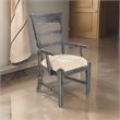 Pemberly Row Dining Armchair Set of 2 with Metal Turnbuckle in Black Wood