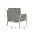 Pemberly Row Accent Armchair with Removable Cushion Cover in Brownish Gray