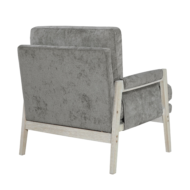Pemberly Row Accent Armchair with Removable Cushion Cover in Brownish Gray