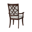 Pemberly Row Armchair Set of 2 with Dark Walnut Inlay in Cherry Wood Beige