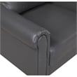 Pemberly Row 79 Inch Sofa with Rolled Arms in Dark Gray Faux Leather