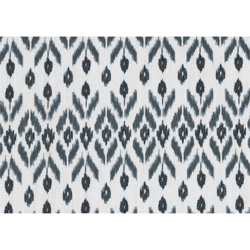 Pemberly Row Swivel Armchair in Blue and White Geometric Pattern Fabric