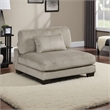 Pemberly Row 45 Inch Modular Armless Chair with Lumbar Pillow in Taupe Gray