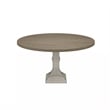 Pemberly Row 5 Piece Dining Table and Chair Set Fiddleback Round Top in Gray