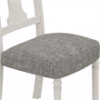 Pemberly Row 19 Inch Dining Side Chair Set of 2 Fiddleback in Gray Linen