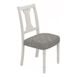 Pemberly Row 19 Inch Dining Side Chair Set of 2 Fiddleback in Gray Linen