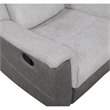 Pemberly Row 86 Inch Manual Reclining Sofa with Console in White Gray