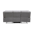 Pemberly Row 86 Inch Manual Reclining Sofa with Console in White Gray