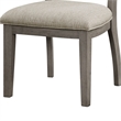 Pemberly Row 23 Inch Side Dining Chairs Set of 2 Ladder Back in Gray Finish