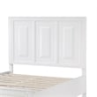Pemberly Row Queen Size Platform Bed with 2 Storage Drawers in White Wood