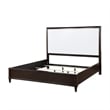 Pemberly Row Queen Size Bed with Tall Headboard in White and Cherry Brown