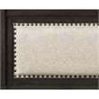 Pemberly Row Queen Bed with Sleigh Headboard Design in Beige Upholstery