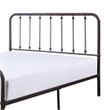 Pemberly Row Queen Bed Vertical Slatted Headboard and Footboard Dark Bronze