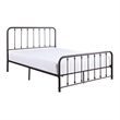 Pemberly Row King Size Metal Bed with Ball Accents on Vertical Slats Bronze