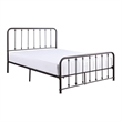 Pemberly Row King Size Metal Bed with Ball Accents on Vertical Slats Bronze