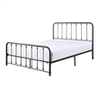 Pemberly Row King Size Metal Bed with Ball Accents on Vertical Slats Bronze