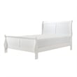 Pemberly Row Full Size Bed with Panel Headboard in White Solid Wood Finish