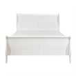 Pemberly Row Full Size Bed with Panel Headboard in White Solid Wood Finish
