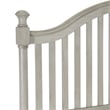 Pemberly Row Queen Bed with Slatted Arched Headboard and Finial Accents Gray