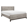 Pemberly Row Queen Bed with Painted Metal Finished Accents in Light Gray