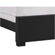 Pemberly Row Queen Panel Bed with Built In Light White Marble Trim in Black