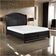 Pemberly Row Queen Size Platform Bed Panel Arch Design 2 Storage Drawers