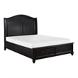 Pemberly Row Queen Size Platform Bed Panel Arch Design 2 Storage Drawers