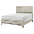 Pemberly Row California King Bed Faux Wood Grains Defined Accent Lines Brown