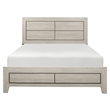 Pemberly Row California King Bed Faux Wood Grains Defined Accent Lines Brown