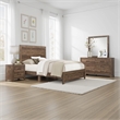 Pemberly Row 4 Piece Queen Size Bedroom Set with Panel Design in Brown